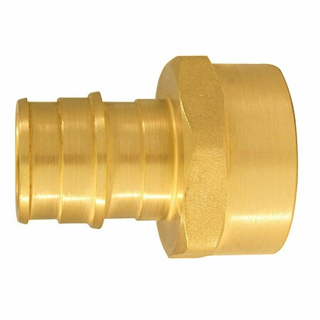 HOMESTEAD 0.75 in. PEX-A Barb T x 0.75 in. Dia FNPT Brass Adapter, 50PK HO2741003